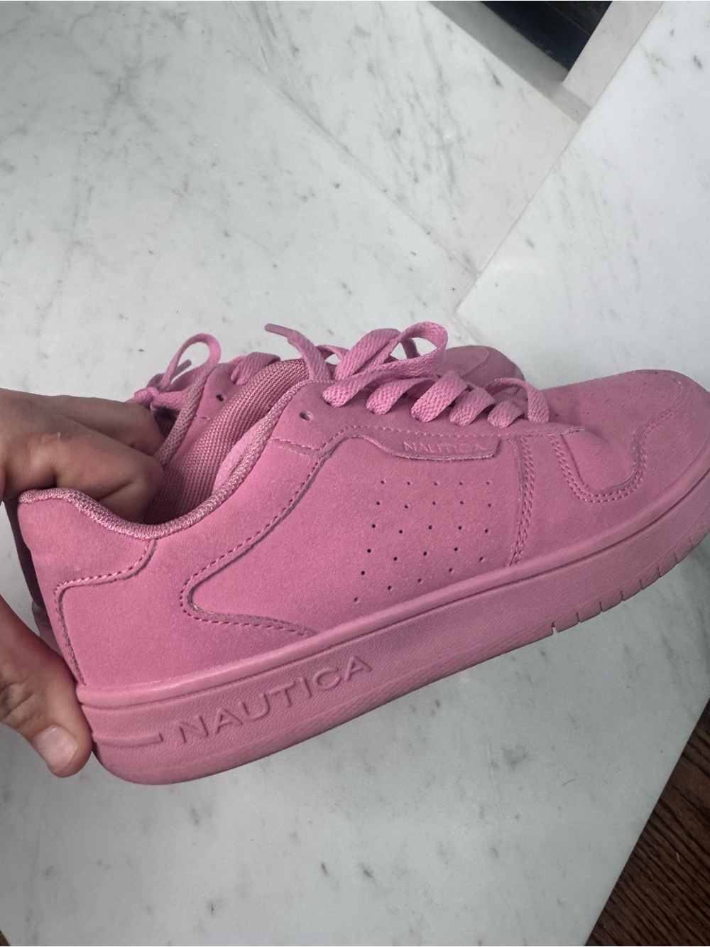 Nautica Stafford / Ivan Low-Top Sneakers Blush Pink lace up tennis shoes Girls 3